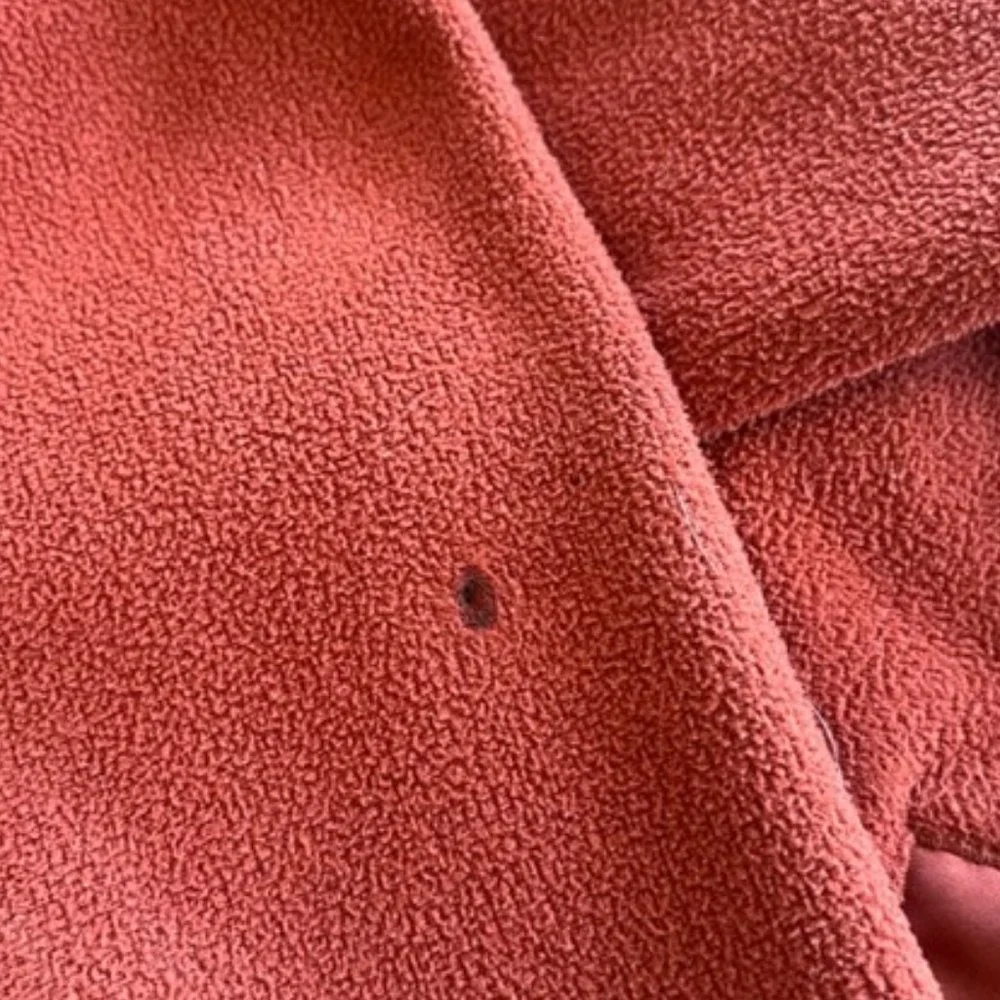 Banana Republic‎ Fleece Jacket Mens Size L Large Full Zip Up Color Rust Maroon
